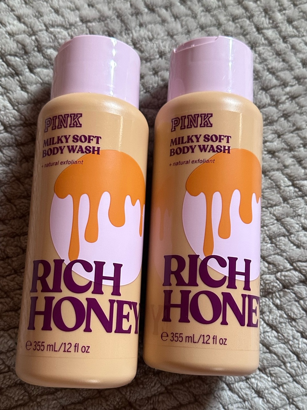 NEW Victorias Secret Pink Milky Honey Body Wash - Gentle Exfoliating Set of 2